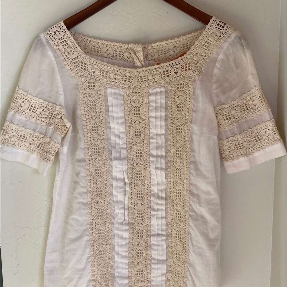 Tory Burch White Cotton Top